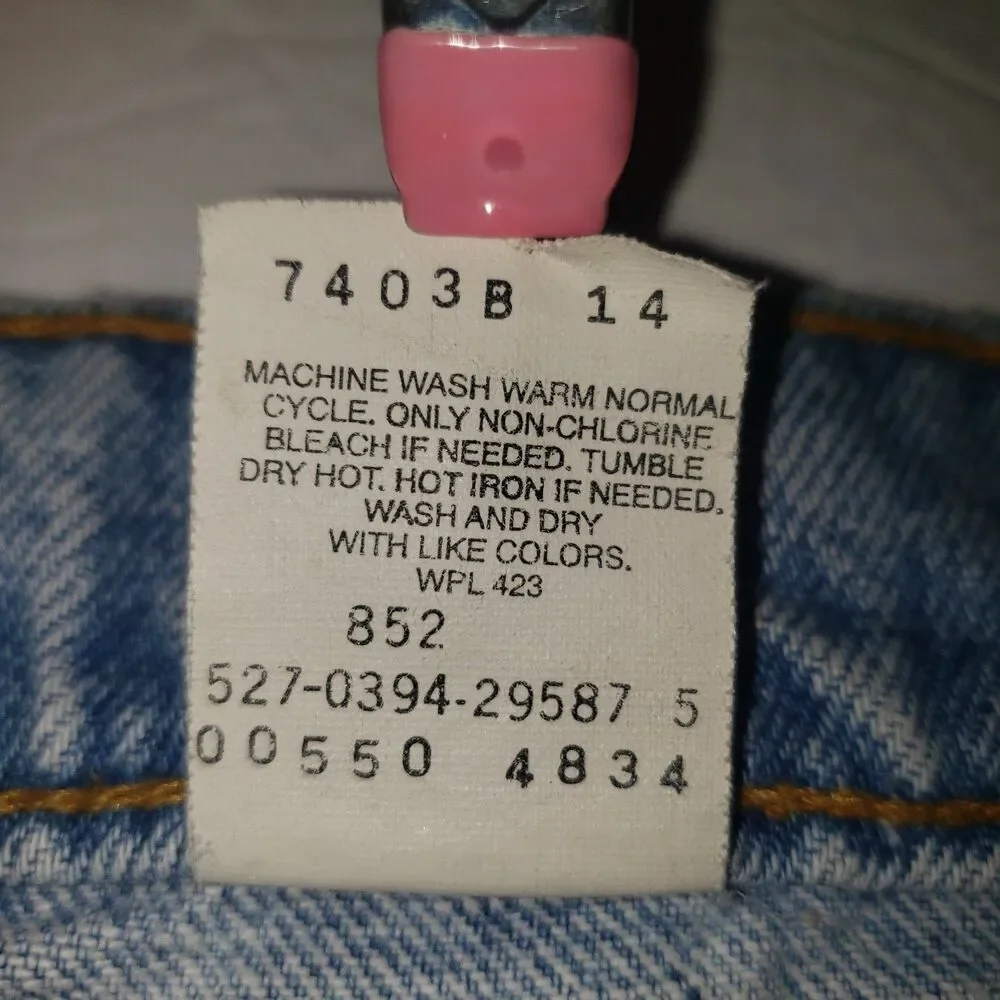 Vintage 90s LEVIS 550 Relaxed Fit Tapered Leg Denim Blue Jeans Mens Size W33 L32